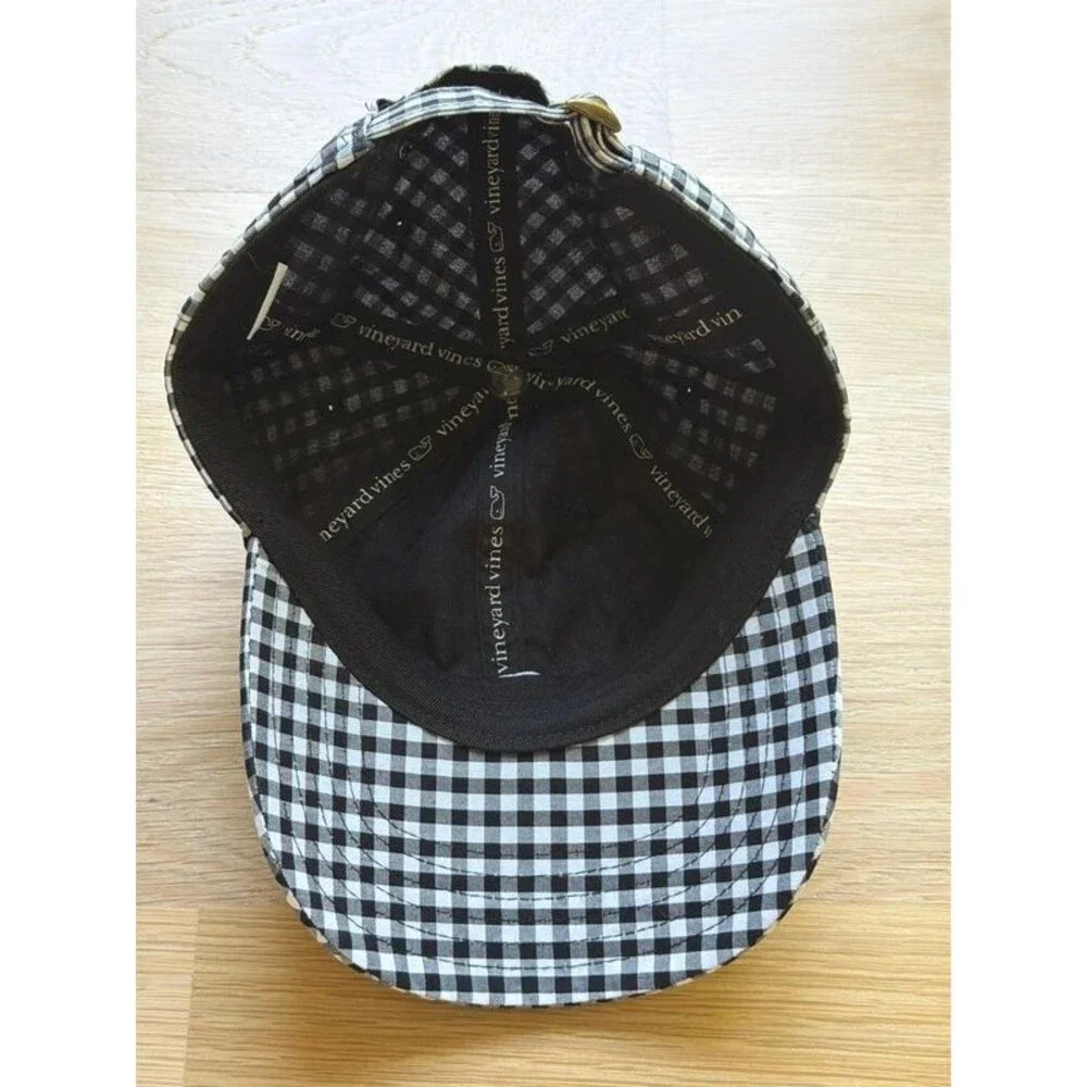Vineyard Vines youth black gingham hat